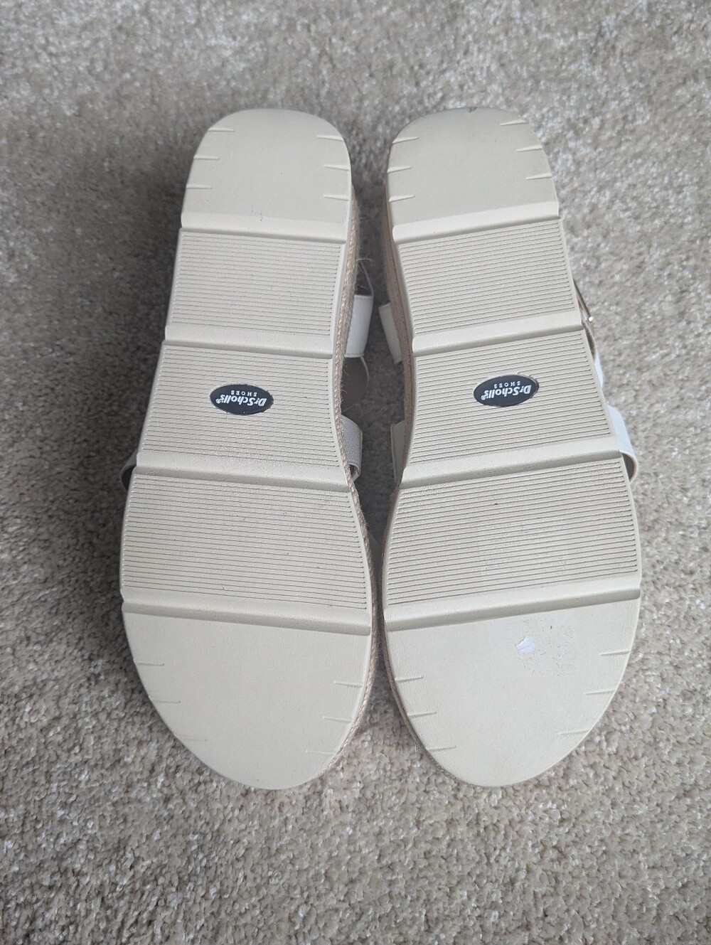 Dr. Scholl's White Triple-Strap Espadrille Platform Sandals - Sz 10 - Picture 5 of 9